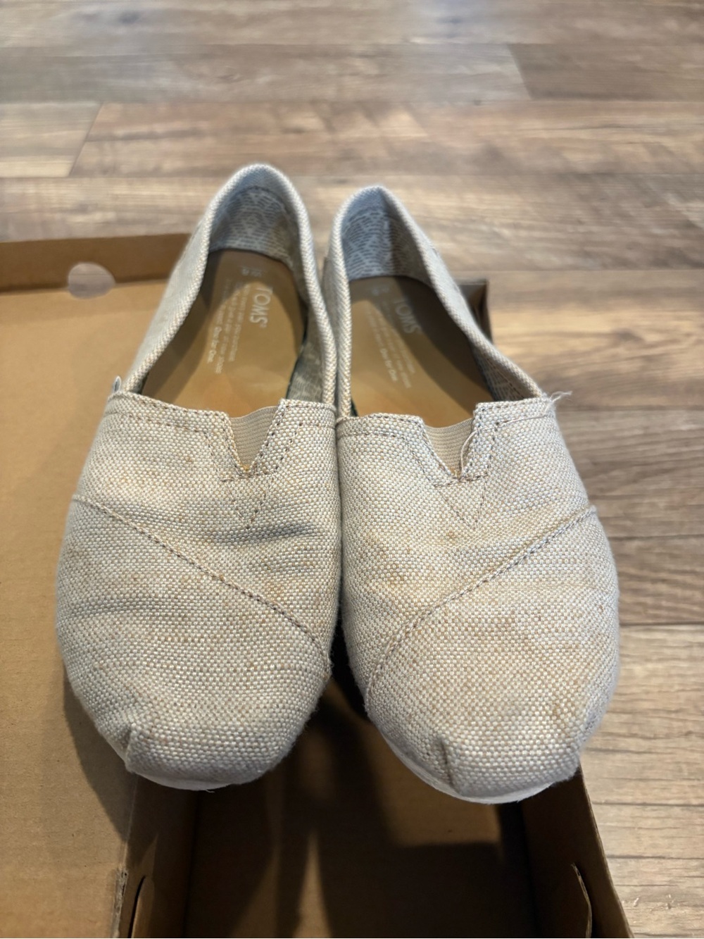 Women’s Toms Natural Metallic Burlap Shoe